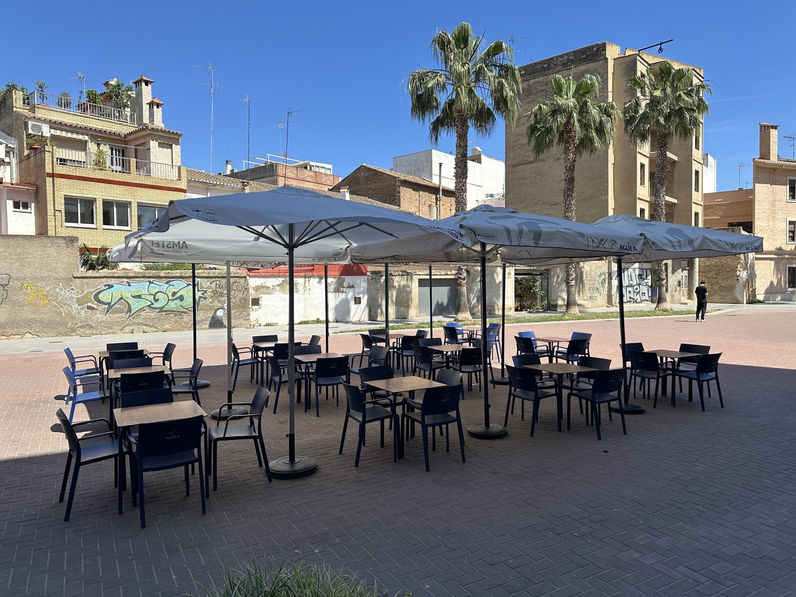 Terraza con vistas a la plaza